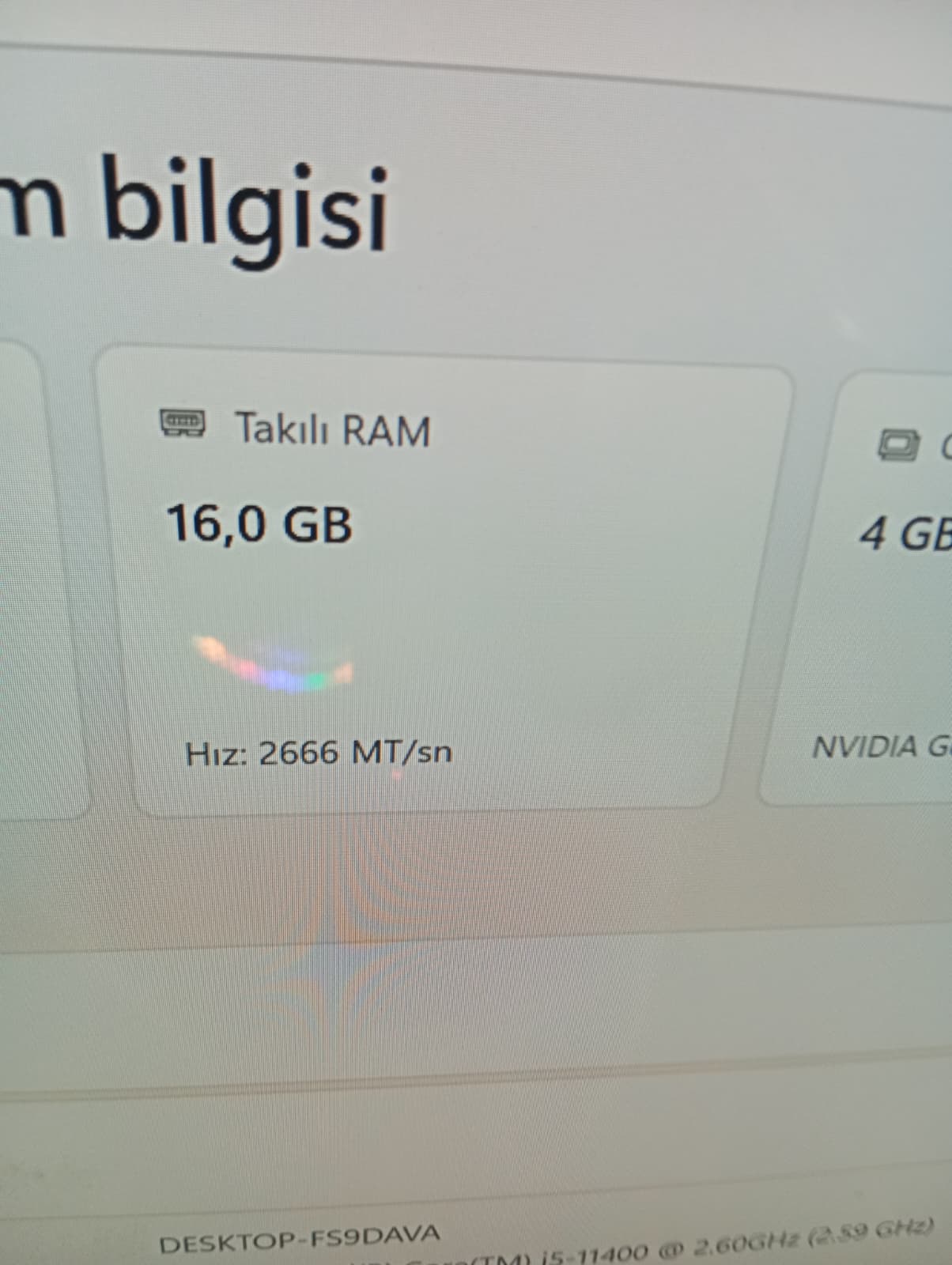 Intel i5 11. Nesil / 16 GB RAM / 256 GB SSD / GT 730 Masaüstü Bilgisayar 3 Intel i5 11. Nesil / 16 gb ram / 256 gb ssd / gt 730 masaüstü bilgisayar - görsel 3