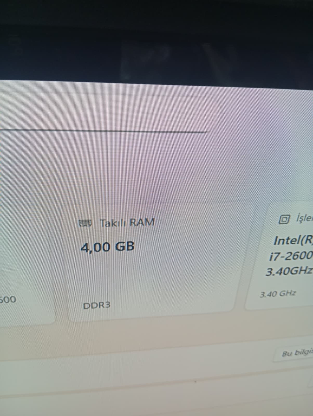 Intel i7-2600 / 8 GB RAM / 256 GB Sıfır SSD Masaüstü Bilgisayar 3 Intel i7-2600 / 8 gb ram / 256 gb sıfır ssd masaüstü bilgisayar - görsel 3